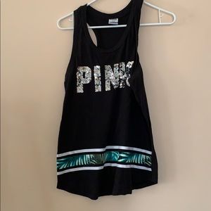 PINK muscle tank tee workout shirt